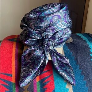 Paisley Purple Silk Scarf Wild Rag